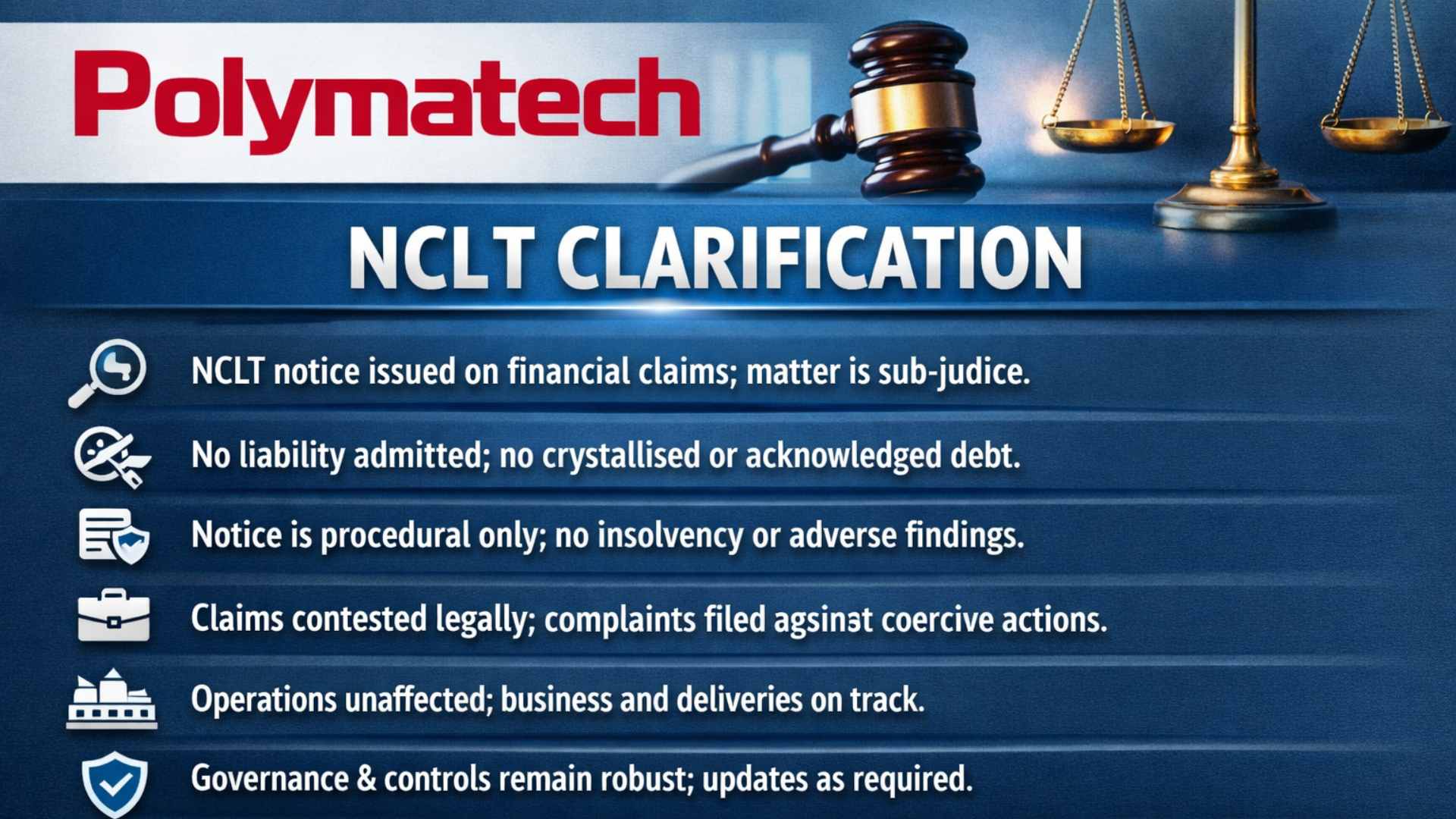 Polymatech Electronics Limited | NCLT Clarification