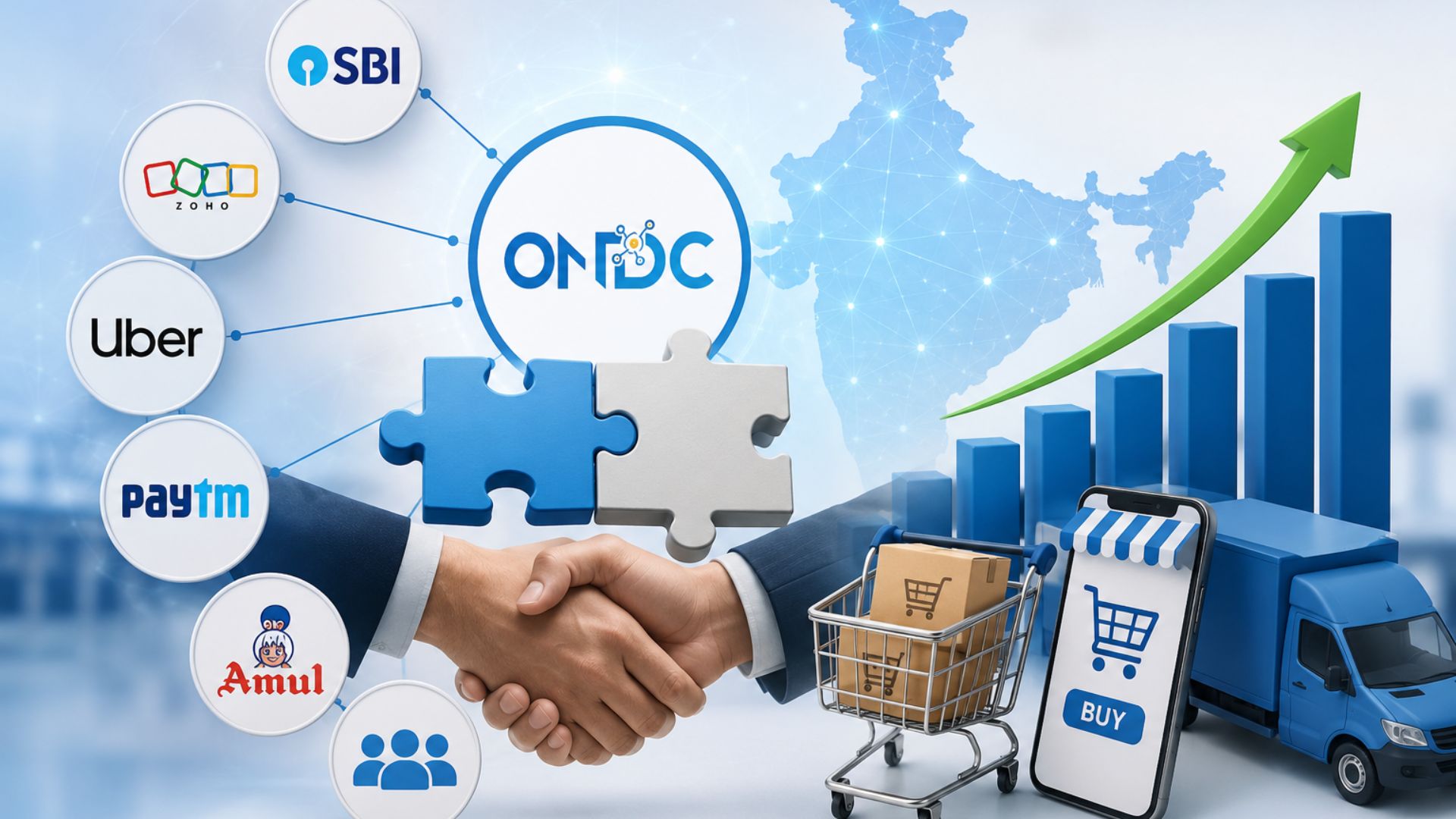 ONDC to Raise ₹430 Cr from SBI, Zoho, Uber, Paytm, Amul &amp; Others